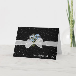 Tänker på Dig Förgätmigej Bouquet Kort