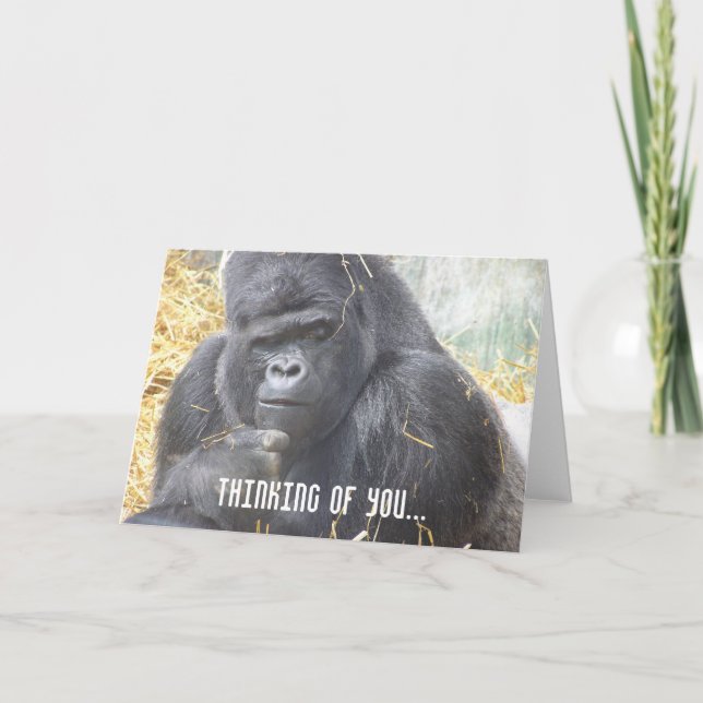 Tänker på dig Gorilla-kort Kort (Framsida)