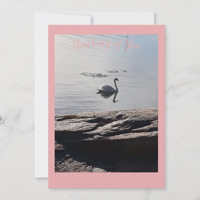 "Tänker på dig" hälsningskort Tack Kort (Framsida)