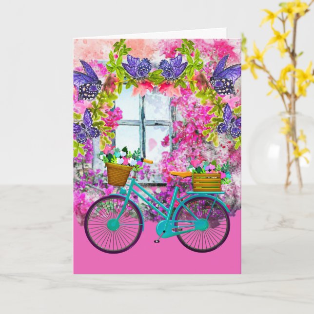 Tänker På Dig Idag Gratulationskort Kort (Gul blomma)