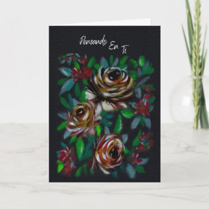 Tänker på Dig Kondoleanskort Blommor Kort
