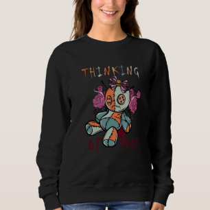 Tänker På Dig Kostym Halloween Söt Rosa Voodoo T Shirt