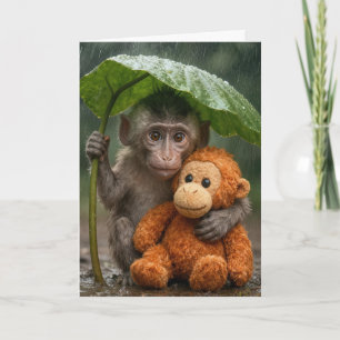 Tänker på dig makakapa med orangutang kort