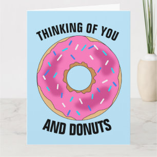 TÄNKER PÅ DIG OCH DONUTS LÅNGA KORT