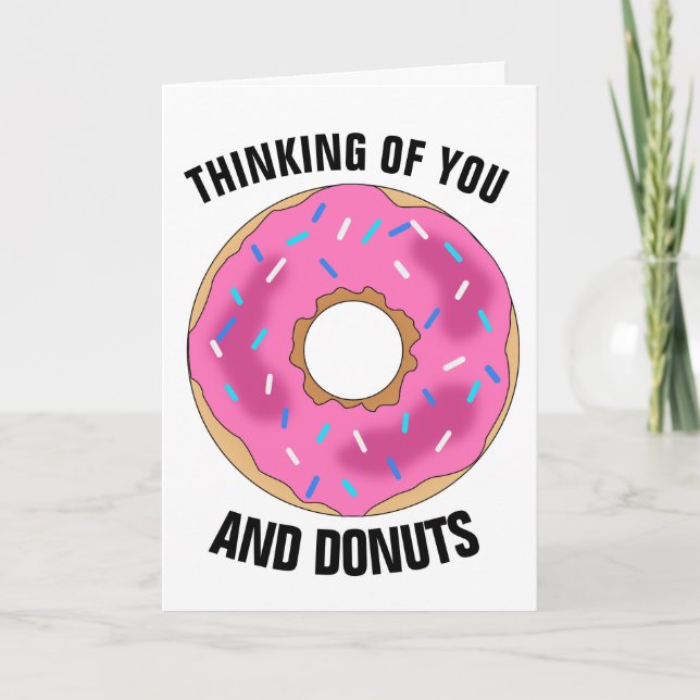 TÄNKER PÅ DIG OCH DONUTS LÅNGA KORT (Framsida)