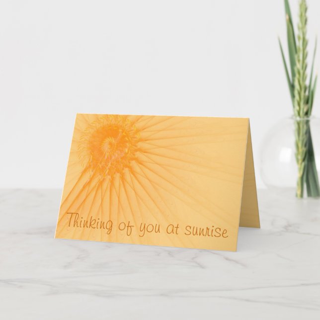 Tänker På Dig Orange Abstrakt Solsken Mall (Framsida)