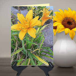 Tänker på Dig Orange Lily och Knopp Foto Mall