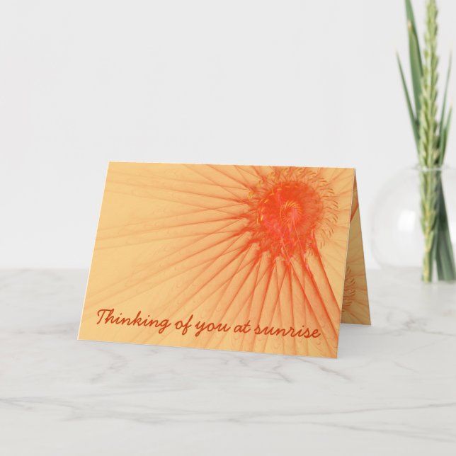 Tänker på Dig Orange Solskens Strålar Mall (Framsida)