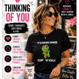 Tänker På Dig Roligt Skilsmässa Humor Voodoo Docka T Shirt