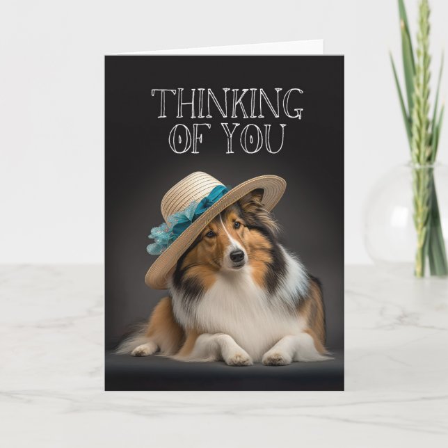 Tänker på dig Sheltie? Kort (Framsida)
