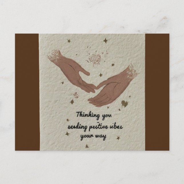 "Tänker på dig - skicka positiva bilder på ditt sä Vykort (Framsida)