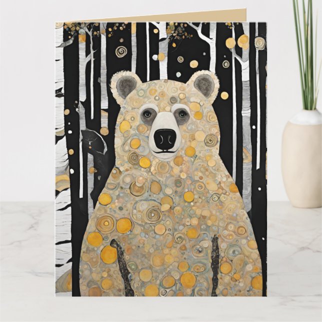 Tänker på Dig Söt Björn Kram Kort (Framsida)