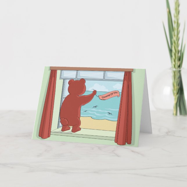 Tänker på dig Söt Teddybjörn 30-årsdag Kort (Framsida)