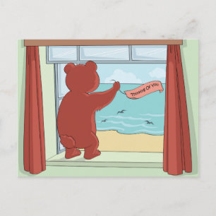 Tänker på dig Söt teddybjörn Saknar dig Konst Vykort
