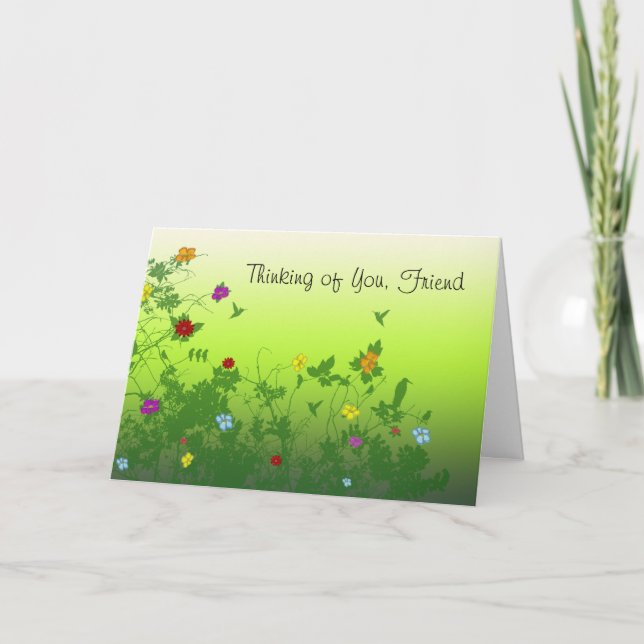 Tänker på dig, vän kort (Framsida)