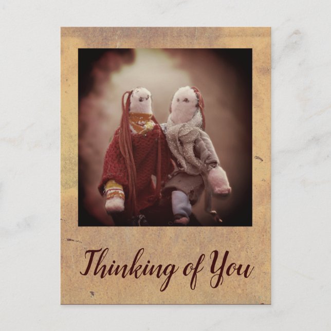 Tänker på Er Två Rag Dolls Vänner Vykort (Framsida)