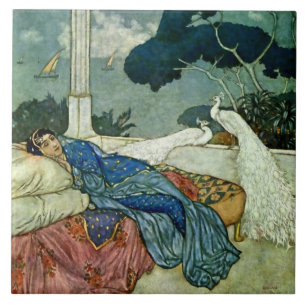 “Tänker på Lady Yang” av Edmund Dulac Kakelplatta