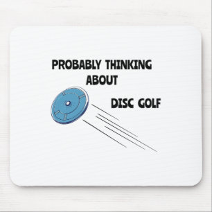 Tänker Sannolikt På Discgolf Roligt Discgolfspelar Musmatta