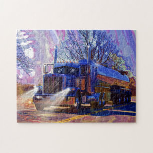 Tanker Tanker Lastbil Heavy Transport Gift Pussel