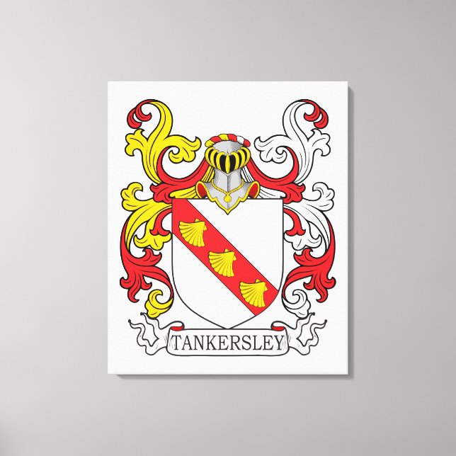 Tankersley Family Crest Canvastryck (Framsida)