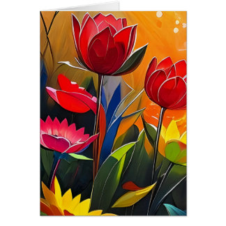 Tankesgåva med blommor OBS kort