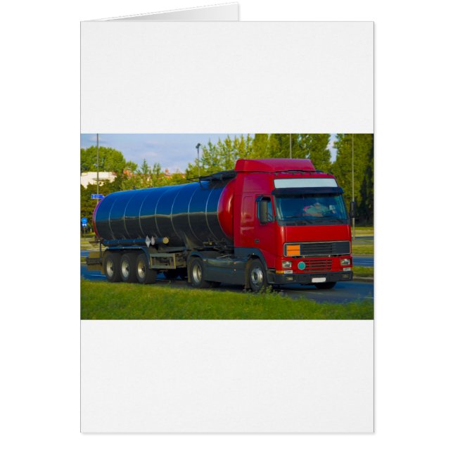 tankfartyg lastbil hälsningskort (Framsidan)