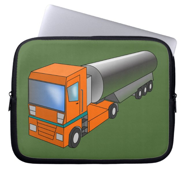 Tankfartyg Lastbil Heavy Transporter för barn Laptop Sleeve (Framsidan)