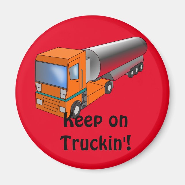 Tankfartyg Lastbil Heavy Transporter för barn Magnet (Framsidan)