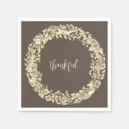 Tankfull brun trädsmark - höst pappersservett