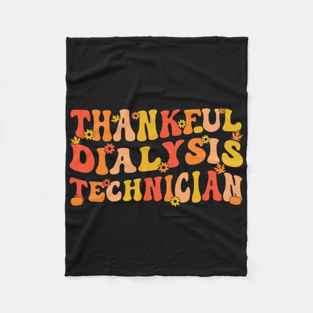 Tankfull dialystekniker Thanksgiving Dialys Fleecefilt (Framsidan)