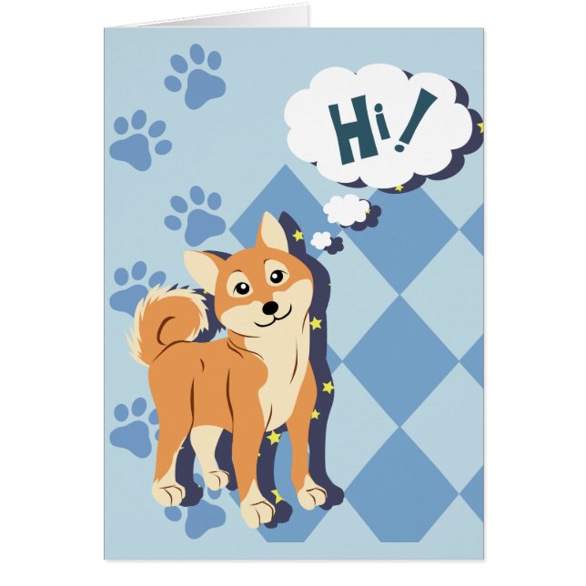 Tankfull Shiba Inu Hälsningskort (Framsidan)