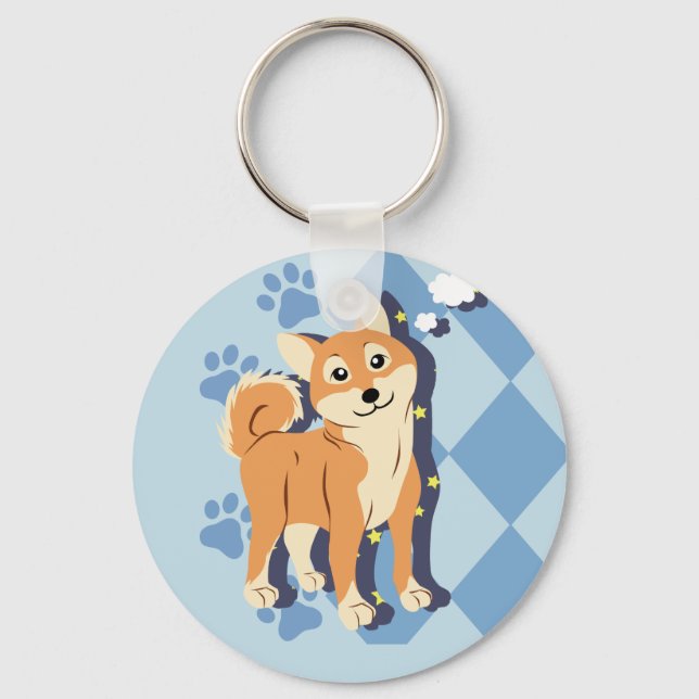 Tankfull Shiba Inu Nyckelring (Framsida)