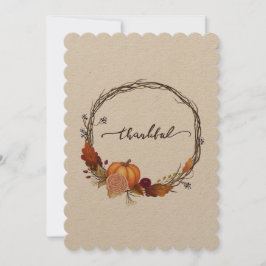 Tankfull Thanksgiving Utandning Julkort