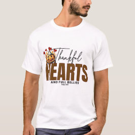 Tankfulla hjärtan och Fullt Bellies - Psalms 34:8 T Shirt