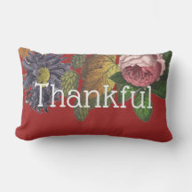 Tankfulla moderna Vintage Flowers på Auburn Red