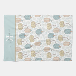 Tankfulla monogrammade kökshanddukar