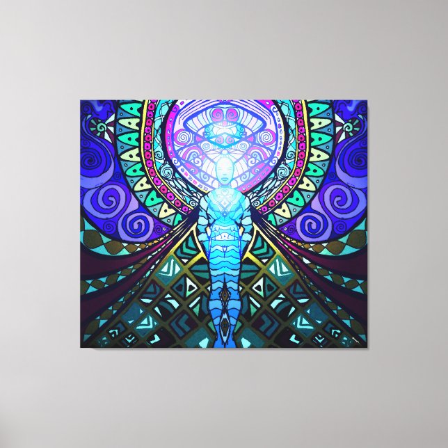 Tankglasyr av metatron (arbetsyta) canvastryck (Framsida)