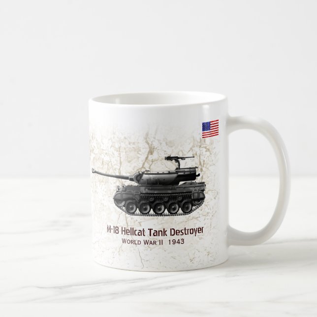 TankJagare-tank för Hellcat M-18 Kaffemugg (Höger)