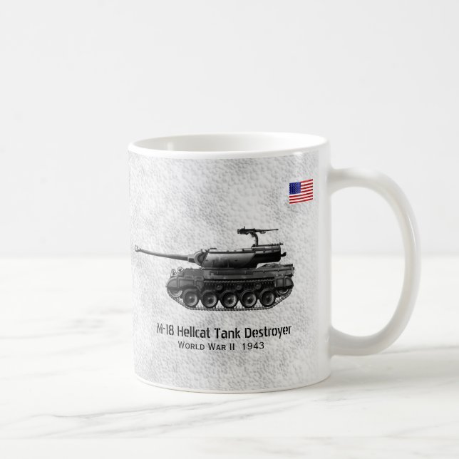 TankJagare-tank för Hellcat M-18 Kaffemugg (Höger)