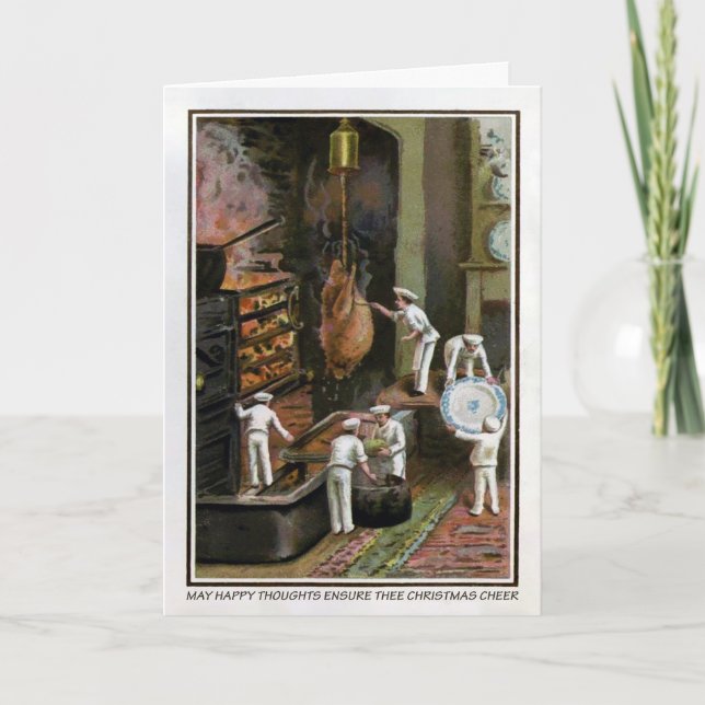 Tankkort för vintage Lycklig Helgkort (Framsida)