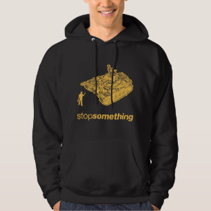 Tankman "stopp något" T-tröja Sweatshirt Med Luva