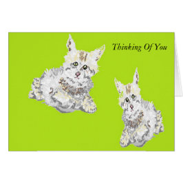 Tankning av anteckningskort för dig/Kittens Hälsningskort