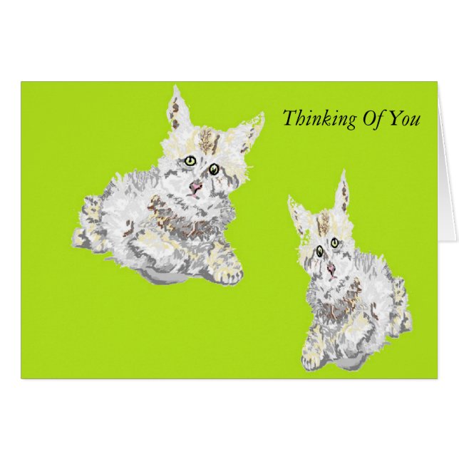 Tankning av anteckningskort för dig/Kittens Hälsningskort (Framsidan Horizontal)