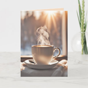Tankning av kaffe efter vinter kort