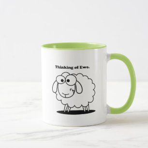 Tankning av Tecknaden Ewe Lamb Sheep Cute Mugg