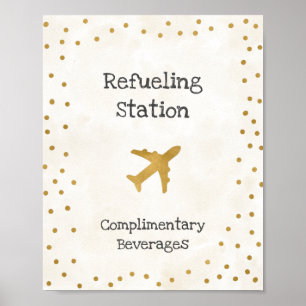 Tankningsstation Bröllopsduschskylt Poster