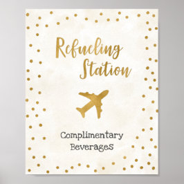 Tankningsstation Bröllopsduschskylt Poster