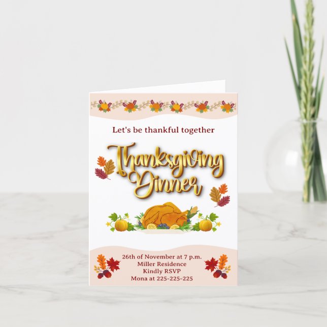 Tanksgiing-mappat anteckningskort (Framsida)