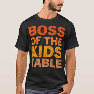 Tanksgiving för barn Boss för Kids Table Turk T Shirt