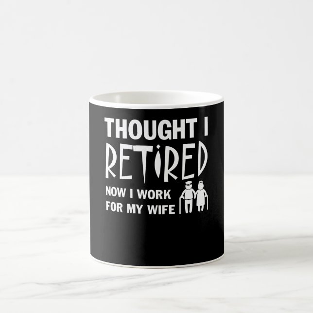 Tänkt var jag pensionmaken som jag fungerar frun kaffemugg (Center)